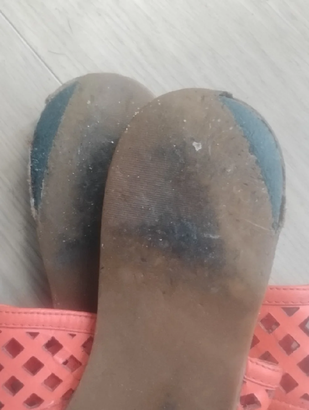 Tory Burch Orange Leather Cutout Thong Sandals 6.5 - Picture 7 of 8